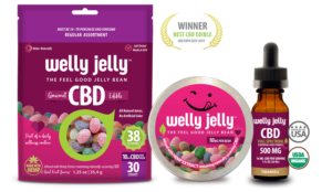 CBD Edible - Welly Jelly CBD Jelly Beans - Award Winning CBD Jelly Bean, 10 MG CBD.