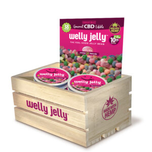 CBD INFUSED JELLY BEANS -- WELLY JELLY ALL NATURAL EDIBLE - TIN CASE