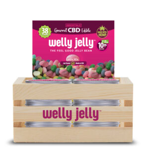 CBD INFUSED JELLY BEANS -- WELLY JELLY ALL NATURAL EDIBLE - TIN CASE